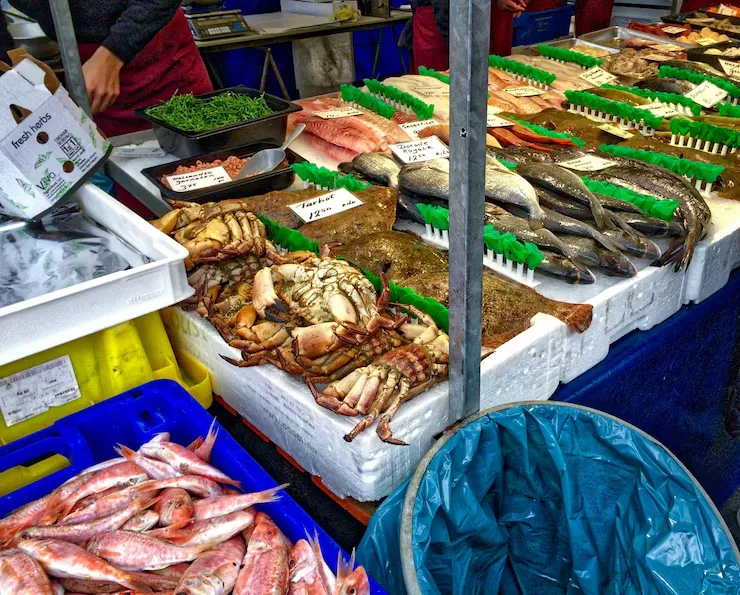 mariscos pescados pescadería